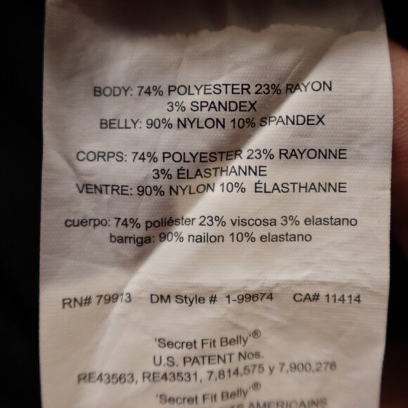 Motherhood Maternity Secret Fit Belly Wide Leg Pants Women’s 1X Black - Picture 10 of 10